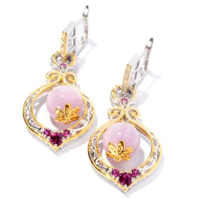 SS/PALL EAR BEAD & MULTI GEM DROP