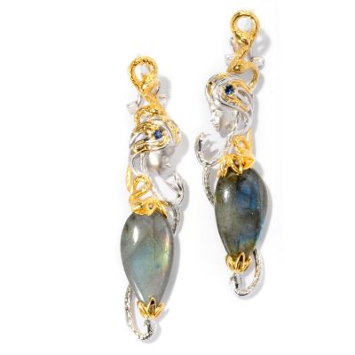 SS/PALL EAR LABRADORITE DROP "NEEDS NAME"
