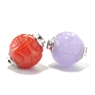 SS SET OF TWO CARVED JADE CHARMS