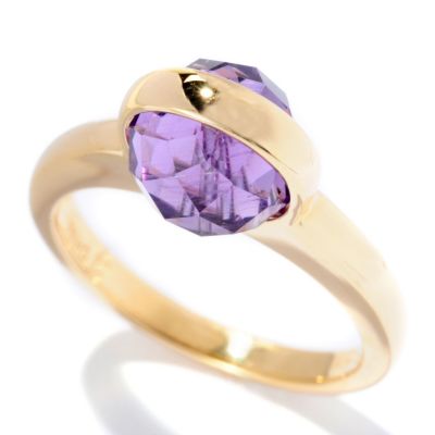 SS/18KV RING BEZEL-SET FACETED BEAD BAND