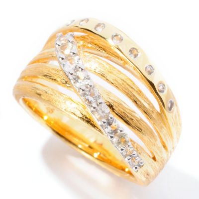 SS/18KV RING WHITE SAPH TEXTURED BAND