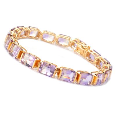 127-082 - NYC II Emerald-Cut Ametrine Tennis Bracelet 