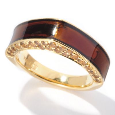 SS/18KV RING GEM & ENAMEL