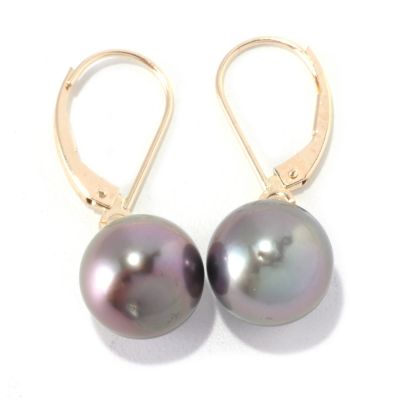 14K 9-10mm TAHITIAN LEVERBACK EARRING
