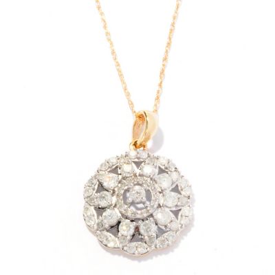 14K YG DIAMOND PEND