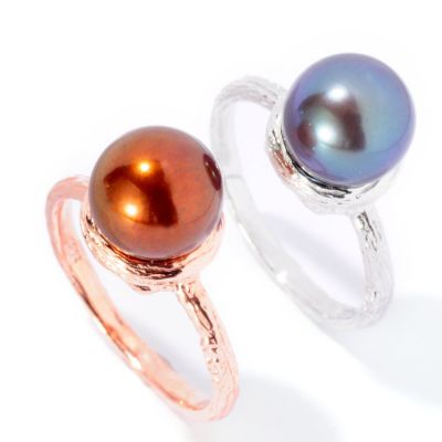 127-167 - Set of Two 8.5-9mm Freshwater Cultured Pearl Stacker Ring