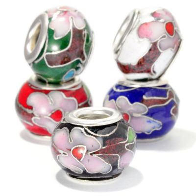 SET OF FIVE CLOSIONNE CHARMS