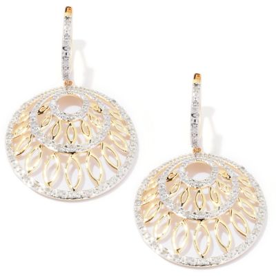 14 YG .5CTW WHITE DIAMOND DROP EARRINGS