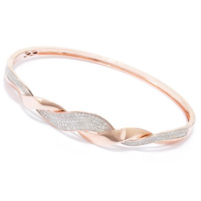 EFFY 14K RG DIAMOND BANGLE