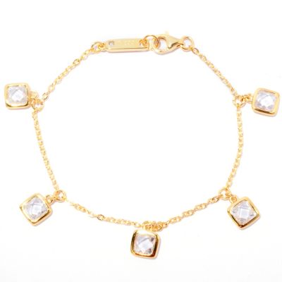 127-263 - TYCOON for Brilliante&reg; 3.57 DEW Square Bezel Set Dangle Bracelet