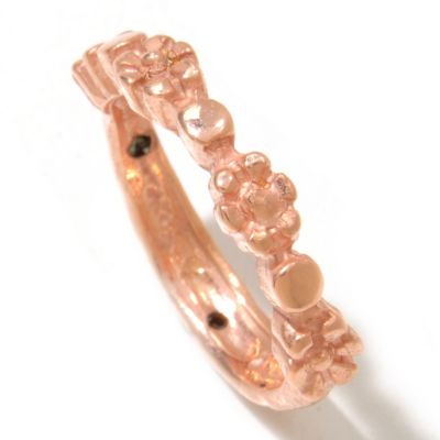 14K ORO VITA ELECTROFORM CORONA DI FIORI RING