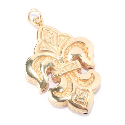 14K ORO VITA ELECTROFORM FLORENTINE LILY PENDANT