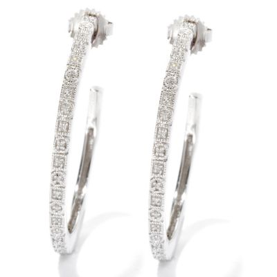 SS/PLAT EAR .10CT DIAMOND "NEEDS NAME/DESCRIPTION" HOOP