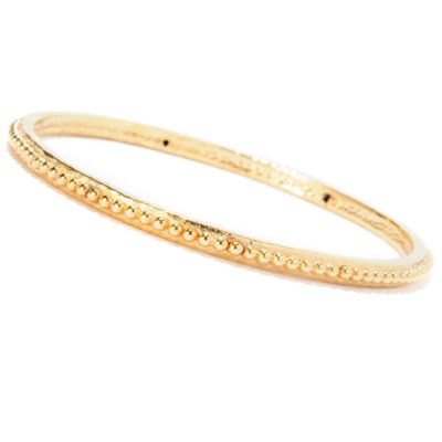 14K ORO VITA ELECTROFROM ROSARY BANGLE