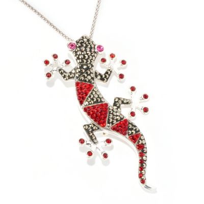 SS PEND PIN LIZZARD WITH MARCASITE