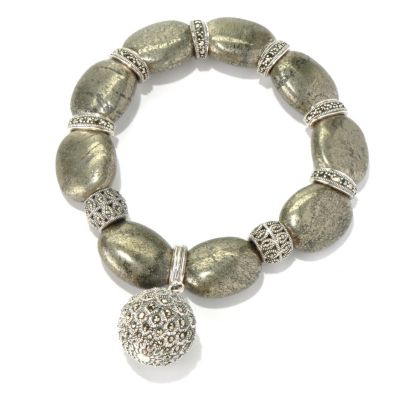 127-324 - Dallas Prince Sterling Silver 7'' Bracelet Made w/ Swarovski&reg; Marcasite