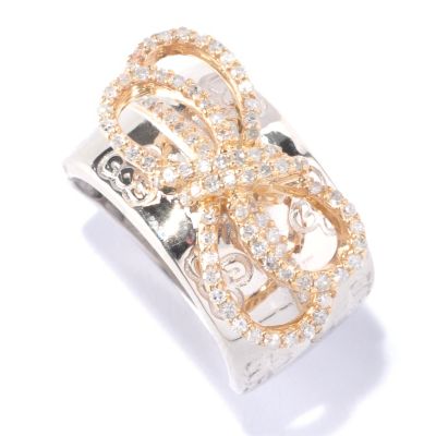127-346 - Southport Diamonds Sterling Silver 0.61ctw Diamond Bow Ring