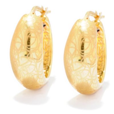 14K ORO VITA ELECTROFORM HOOP EARRINGS