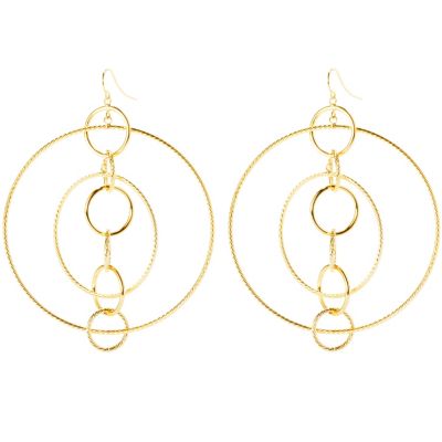 14K MULTI CIRCLES EARRINGS