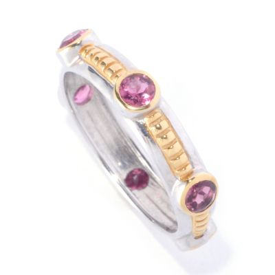 127-388 - Colette Pink Tourmaline ''Douce'' Six-Stone Stack Ring 