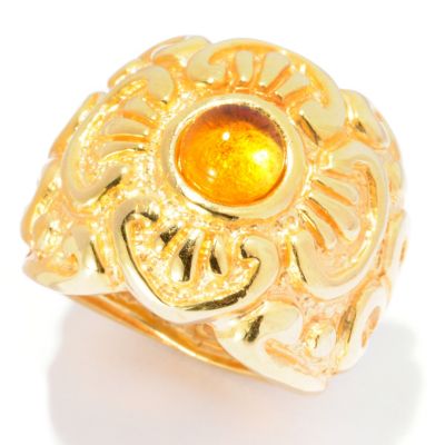 14K ORO VITA ELECTROFORM PREZIOSO RING W/CITRINE CENTER