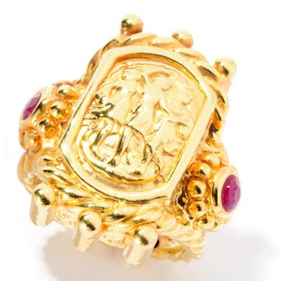 14K ORO VITA ELECTROFORM LE DANZIANTI RING W/ROOT OF RUBY