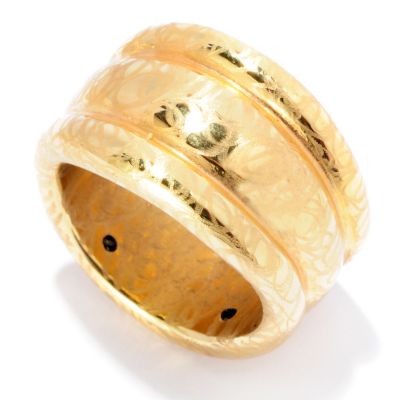 127-397 - Italian Designs with Stefano 14K ''Oro Vita'' Eectroform Silk Road Ring 