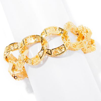 127-401 - Italian Designs with Stefano 14K Gold Ricami Grumetta Bracelet 