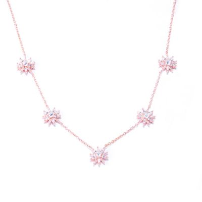 127-458 - Sonia Bitton for Brilliante&reg; 18” 3.68 DEW Prong Set Flower Station Necklace