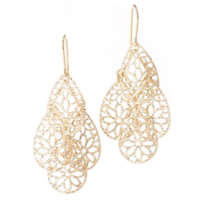 18K FANCY DANGLE EARRINGS