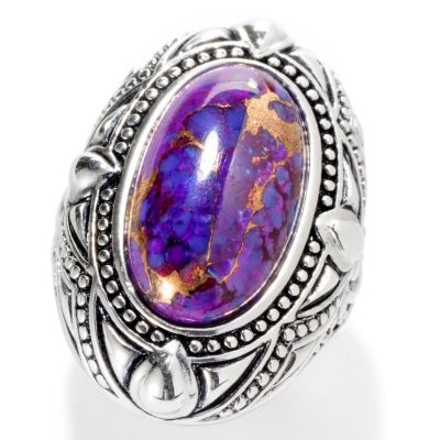 SS OVAL MOHAVE TURQ RING