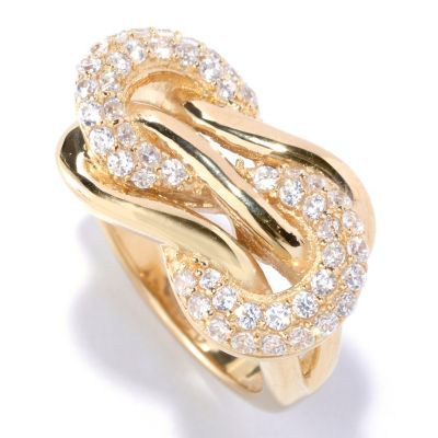 127-570 - Sonia Bitton for Brilliante&reg; Pave Round Cut Polished Knot Ring