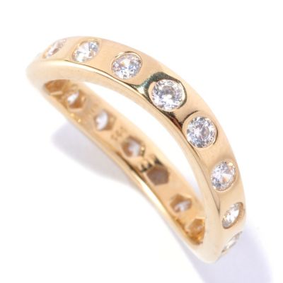 SB SS/CHOICE BURNISHED SET WAVE ETERNITY BAND RING
