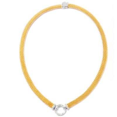 14K BONDED GOLD WITH LINK DIAMOND NECK