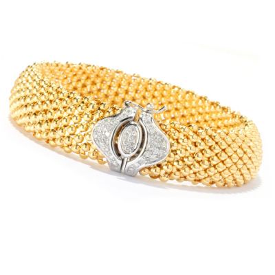 14K BONDED GOLD WITH DIAMOND CLOSER BRAC