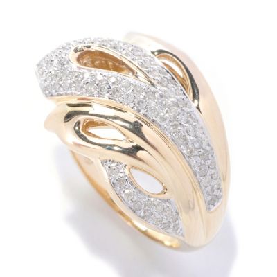 14K YG DIAMOND BAND RING