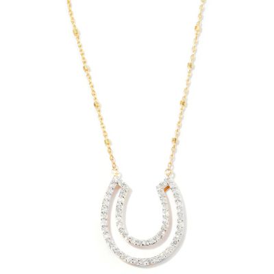 14K YG DIAMOND HORSE SHOE NECK