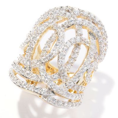 SB SS/CHOICE ROUND CUT OPEN ELONGATED WEAVE RING