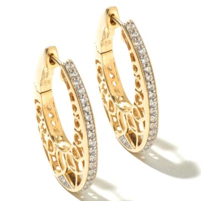 SB SS/CHOICE ROUND CUT CUT-OUT HOOP EARRINGS