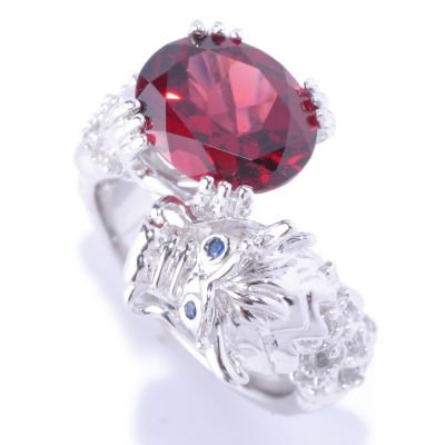 SS DRAGON RING WITH GARNET