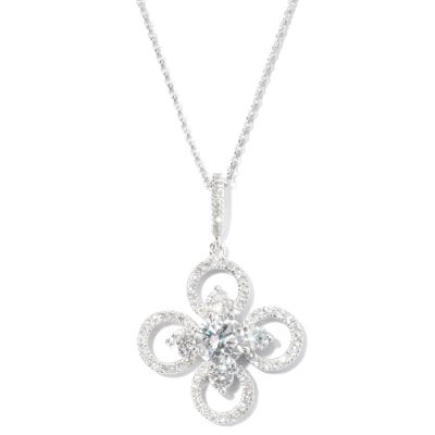 127-647 - Brilliante&reg; Platinum Embraced&trade; 7.51 DEW Round Cut Simulated Diamond Clover Pendant 
