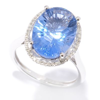 SS OVAL COLOR CHANGE FLUORITE WHITE TOPAZ RING