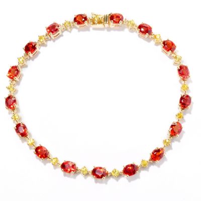14K YG ORANGE AND YELLOW SAPP BRAC