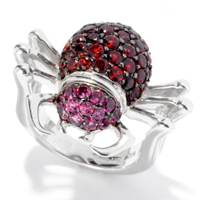 127-742 - NYC II 2.93ctw Garnet & Rhodolite Spider Ring 