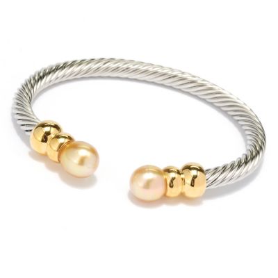 STSTL 10-11mm GOLDEN SOUTH SEA PEARL BANGLE