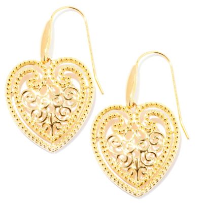 SS/18KYGP EAR ORNATE HEART DROP