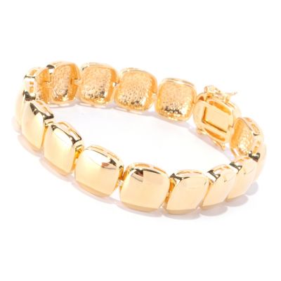 BRONZE/18KGP BRAC HIGH POLISHED CUBE LINK
