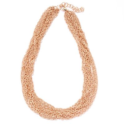 127-826 - Milano Luxe Gold Embraced&trade; 18'' Multi Strand Diamond-Cut Necklace 