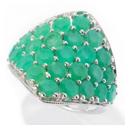 127-857 - NYC II 3.50ctw Sakota Emerald Diamond Shaped Ring 