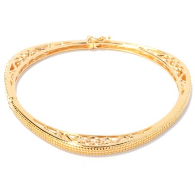 SS/18KYGP BRAC TRIANGULAR HINGED BANGLE